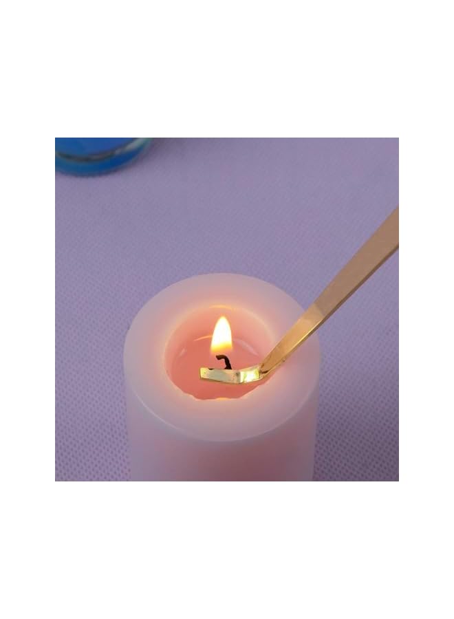 The Bros 3 Pcs Candle Accessory Set Candle Wick Trimmer Set Candle Care Tools Gift for Candle Lovers (Gold) - Image 5
