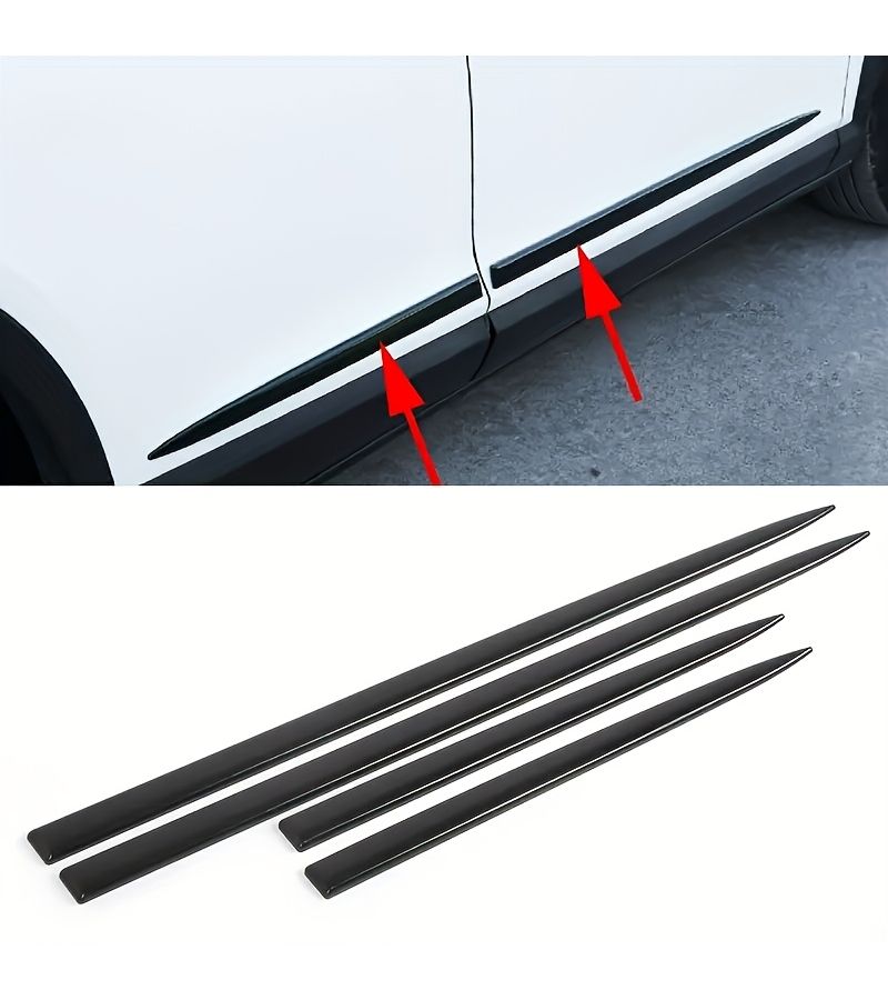 Glossy Black Universal Protective Strips For General Motors Car Door Edges - Image 1