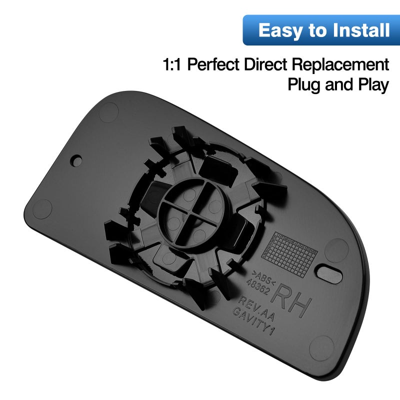 TOP-MAX 68067730AA Ram Passenger Right Side Lower Mirror Glass Replacement for 2010-2020 Dodge Ram 1500-5500 Towing Model, Convex With Bracket - Image 5