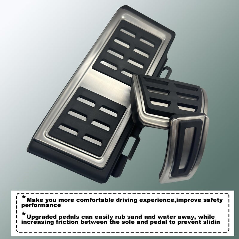 Rxmgf Foot Pedal kit Compatible with Volkswagen Golf Polo Atlas Tiguan,Compatible with Audi A3 Q2 Q3,Foot Rest Brake and Gas Accelerator Pedal Covers - Image 4