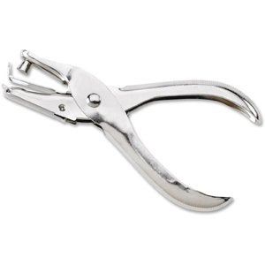 Business Source مُثقَب تذاكر بيزنس سورس، ثقب واحد، دائري، ثقب 1/4"، فضي (62895) - Image 2