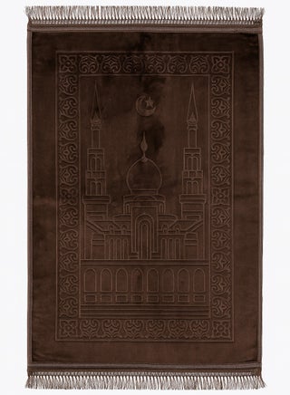 Anti-Slip Velvet Top Foam Embossed Prayer Mat Brown 80x120 cm - pzsku/ZBFC92889764D56EBC217Z/45/1752747236/559c2a70-a3eb-4b7f-9337-a30d3d481279