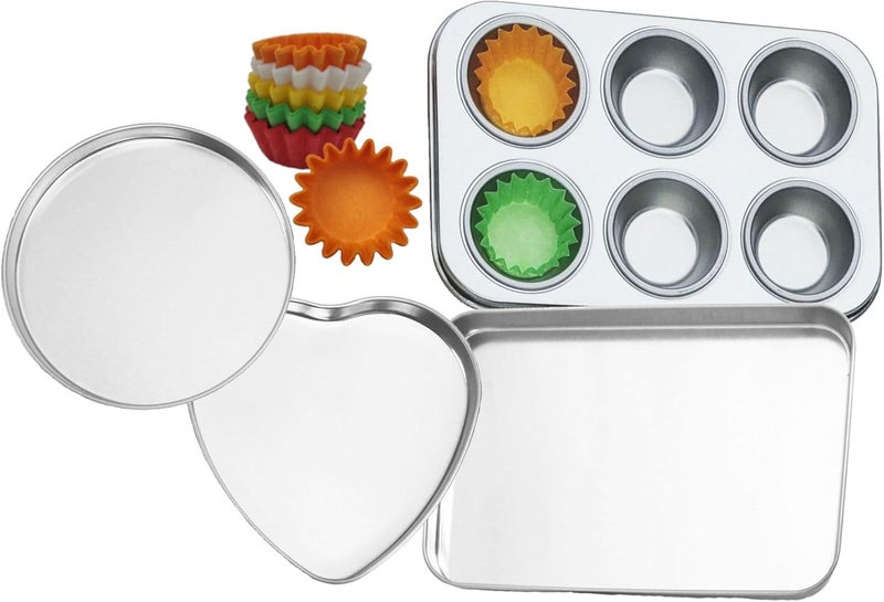 Quadrapoint Deluxe Pan Set Compatible with Easy Bake Ultimate Oven | Includes 60 Cupcake Liners THAT WILL FIT, UNLIKE OTHERS | Kids' Accessories for Cooking Easy Bake Oven Mixes | Food Safety Tested - Image 1