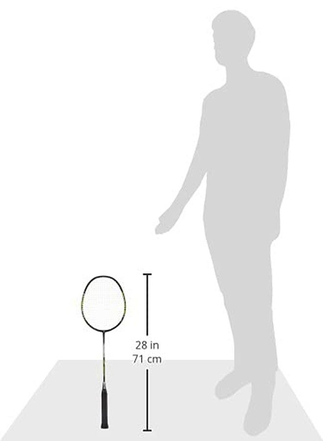 ترايامف مضرب تنس الريشة Triumph Virtue Graphite خفيف الوزن مع أوتار، وحقيبة تنس ريشة Cosmic-3R ذات حجرة واحدة، لون ليموني/أزرق سماوي - Image 4