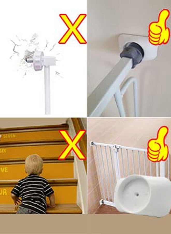 vmaisi Baby Gates Wall Pads (4 Pack Guard) Safety Indoor Gate Wall Protector - Improved Small Compact Wall Cups Saves Trim & Paint - Best Dog Pet Child Kid Walk Through Pressure Mounted Gates Guard - Image 3