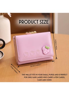 Elios Women's Vegan Leather Trifold Small Card Holder Coin Holder Compact Ladies Purse | RFID Blocking | Separate Coin Pocket | Mini Purse for Women (Purple) - pzsku/ZBFC9594CD53A5FF75406Z/45/_/1737720962/7d334e1e-cee4-4fad-ac07-1752958ea5e1