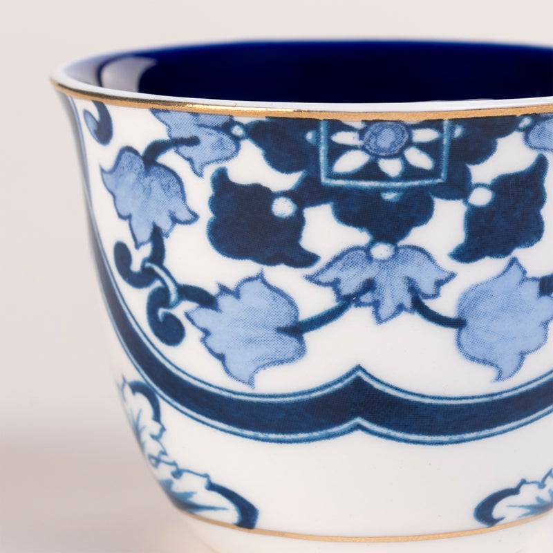 Dallaty blue porcelain tea and coffe cups set 18 pcs - Image 4