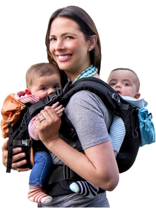 TwinGo Carrier - Lite Model - Classic Black - Works as a Tandem or Single Baby Carrier - Image 1
