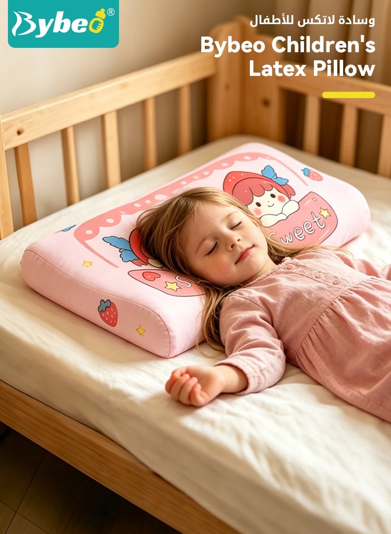 Bybeo Baby Nursing Sleeping Pillow, Toddler Latex Shaping Pillow for Boys and Girls, Comfortable Breathable Lightweight Infant Head Support Pillow for Kids Infants Newborn - Image 2