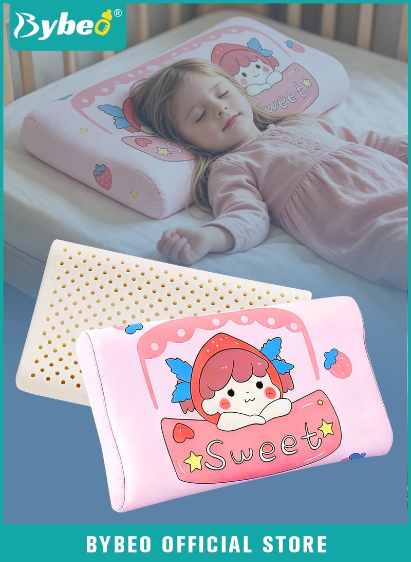 Bybeo Baby Nursing Sleeping Pillow, Toddler Latex Shaping Pillow for Boys and Girls, Comfortable Breathable Lightweight Infant Head Support Pillow for Kids Infants Newborn - Image 1