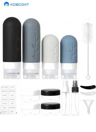 Travel Bottles for Toiletries, 18pack Tsa Approved 90ml Travel Size Containers for Toiletries BPA Free Leak Proof Refillable Liquid Silicone Squeezable Travel Accessories for Shampoo Conditioner Lotion - view 2