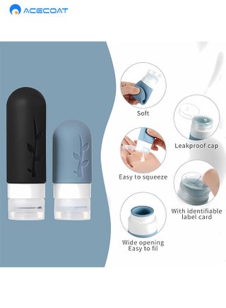 Travel Bottles for Toiletries, 18pack Tsa Approved 90ml Travel Size Containers for Toiletries BPA Free Leak Proof Refillable Liquid Silicone Squeezable Travel Accessories for Shampoo Conditioner Lotion - view 4