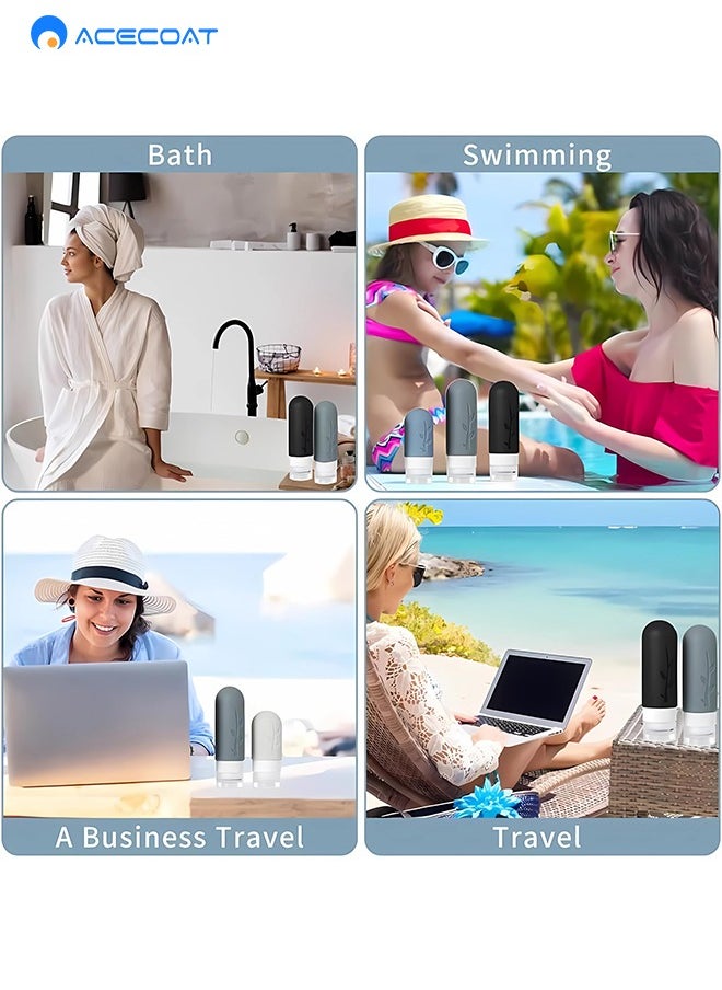 Travel Bottles for Toiletries, 18pack Tsa Approved 90ml Travel Size Containers for Toiletries BPA Free Leak Proof Refillable Liquid Silicone Squeezable Travel Accessories for Shampoo Conditioner Lotion