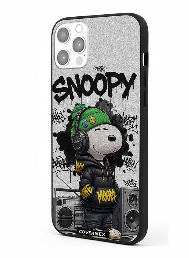 Covernex Apple iPhone 12 Pro Protective Case Cover Printed Featuring Hip Hop Snoopy - Image 1