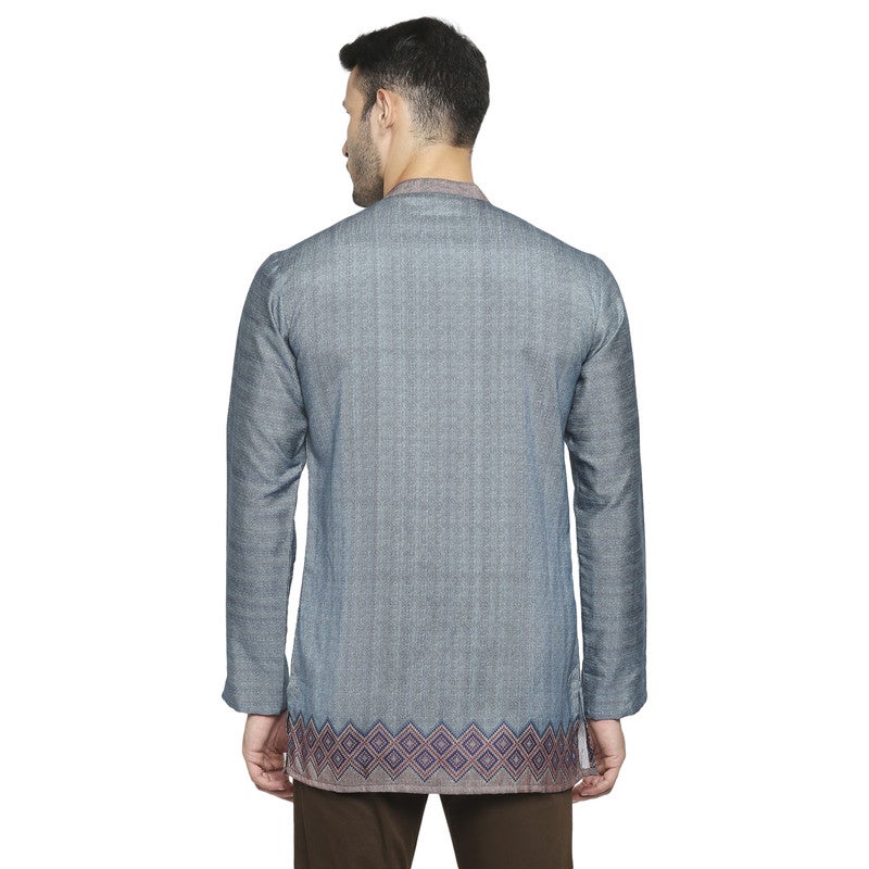 ARCHATTIRE Men’s Turquoise Full Sleeve Kurta for Men - Image 4