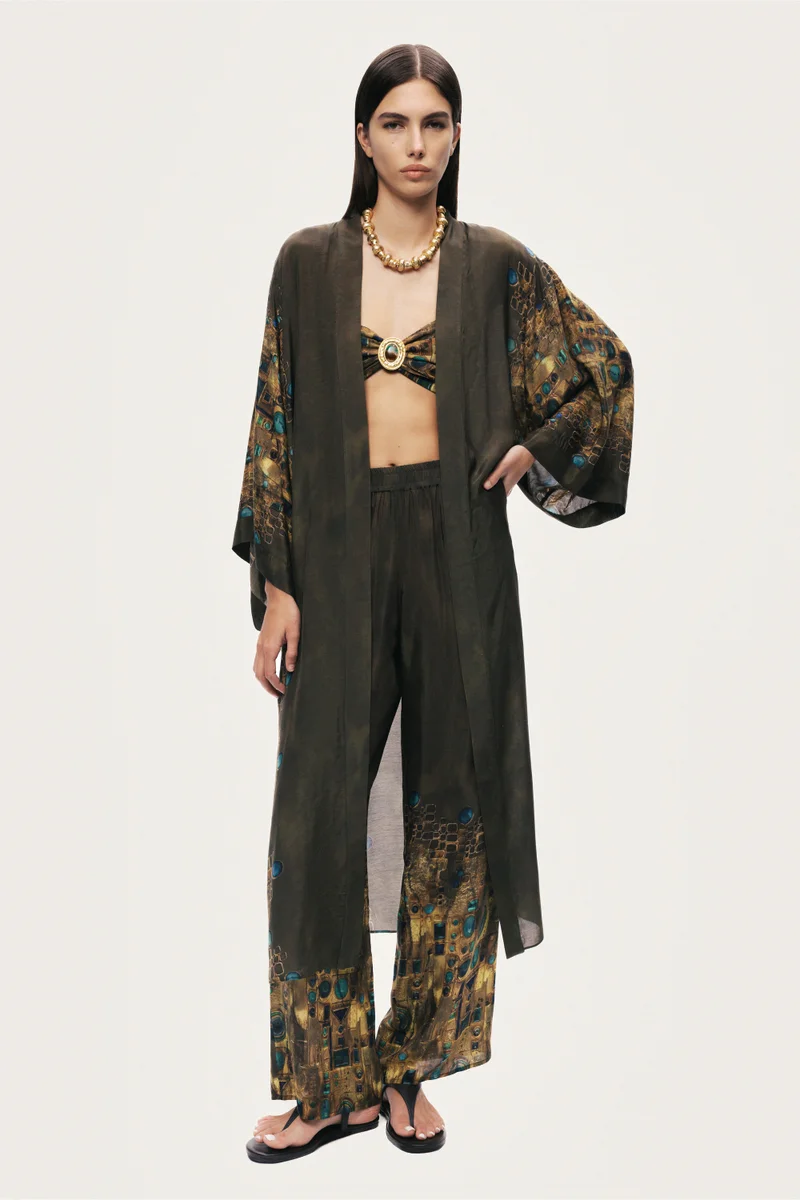 Nocturne Printed Straight-Leg Pants