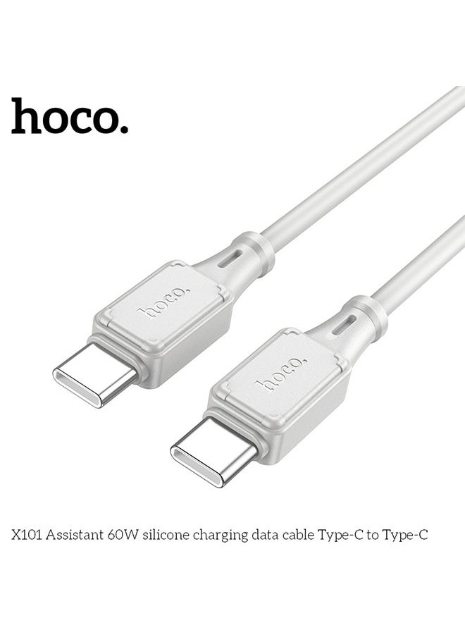 Cable Type-C to Type-C “X101 Assistant” PD 60W fast charge White