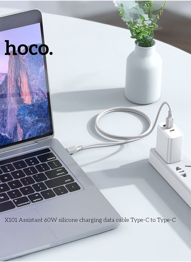 Cable Type-C to Type-C “X101 Assistant” PD 60W fast charge White