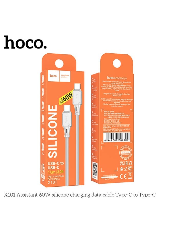 Cable Type-C to Type-C “X101 Assistant” PD 60W fast charge White