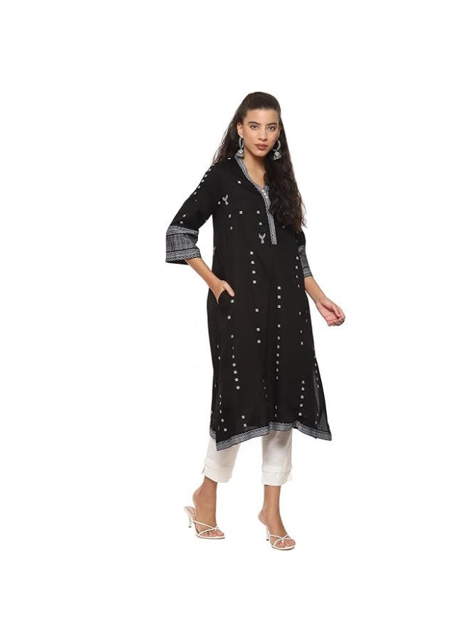 BIBA Women Poly Cotton Printed Kurta M - Image 1