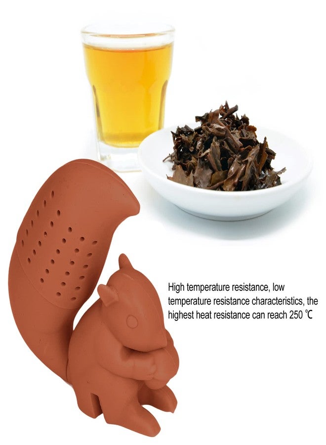 Moofey Silicone Tea Infuser, Squirrel Shape Reusable Tea Diffuser Filter for Tea Lovers, Clever Kitchen Gadget - Image 4