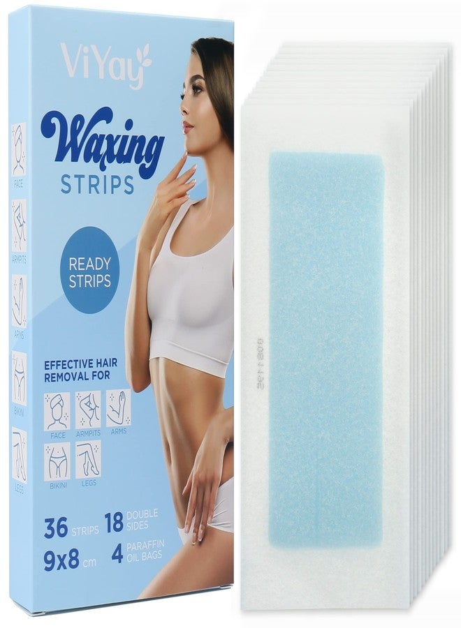 Irreshine Facial Wax Strips Hair Removal: Face Upper Lip Eyebrow Chin Waxing Hair Remover Kit for Women and Men Natural & Vegan Ready to Use At Home & Travel, Sensitive Skin Friendly - 36 Ct - Image 1