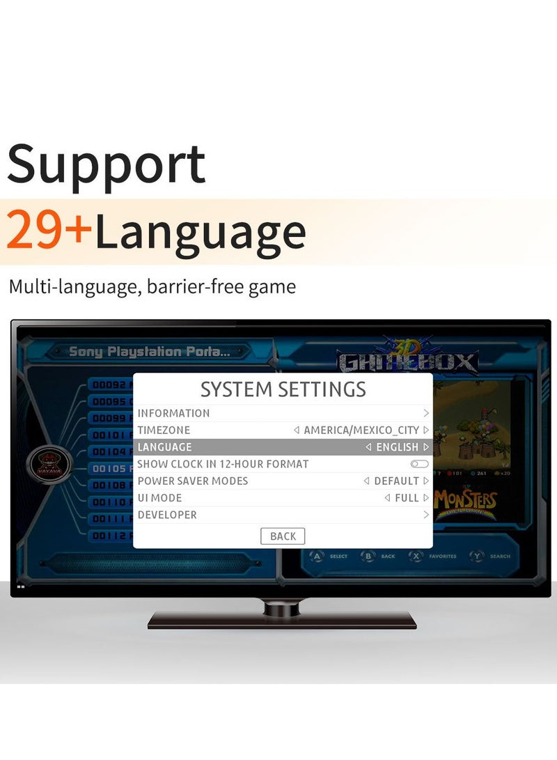Android Dual System HD TV BOX Video Game Console 64GB 2x Wireless Gamepad - Image 5