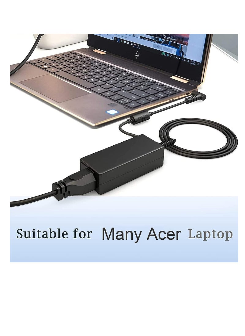 Generic - Acer Laptop Charger 65W/19V/3.42A AC Power Adapter Power Supply Replacement With Power Cord Compatible With Acer Aspire Acer ES1-511 E1 E3 E3-111 E5 and More - (5.5x1.7mm) - Image 1