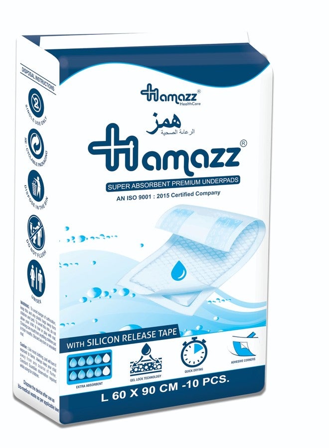 HAMAZZ Premium Underpads , Superior Absorbency,Leak Proof,Large, (60 x 90 Cm) Pack of 5,50 Count - Image 2
