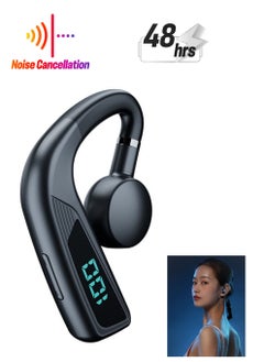 Wireless Bluetooth Headset with Noise Cancelling Mic - 48 Hours Talk Time, Ideal for Sports, Business, Office, Driving, and Trucking - Comfortable Earpiece for Cell Phones