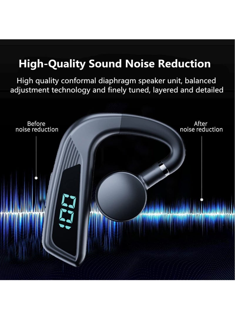 Generic - Wireless Bluetooth Headset with Noise Cancelling Mic - 48 Hours Talk Time, Ideal for Sports, Business, Office, Driving, and Trucking - Comfortable Earpiece for Cell Phones - Image 1