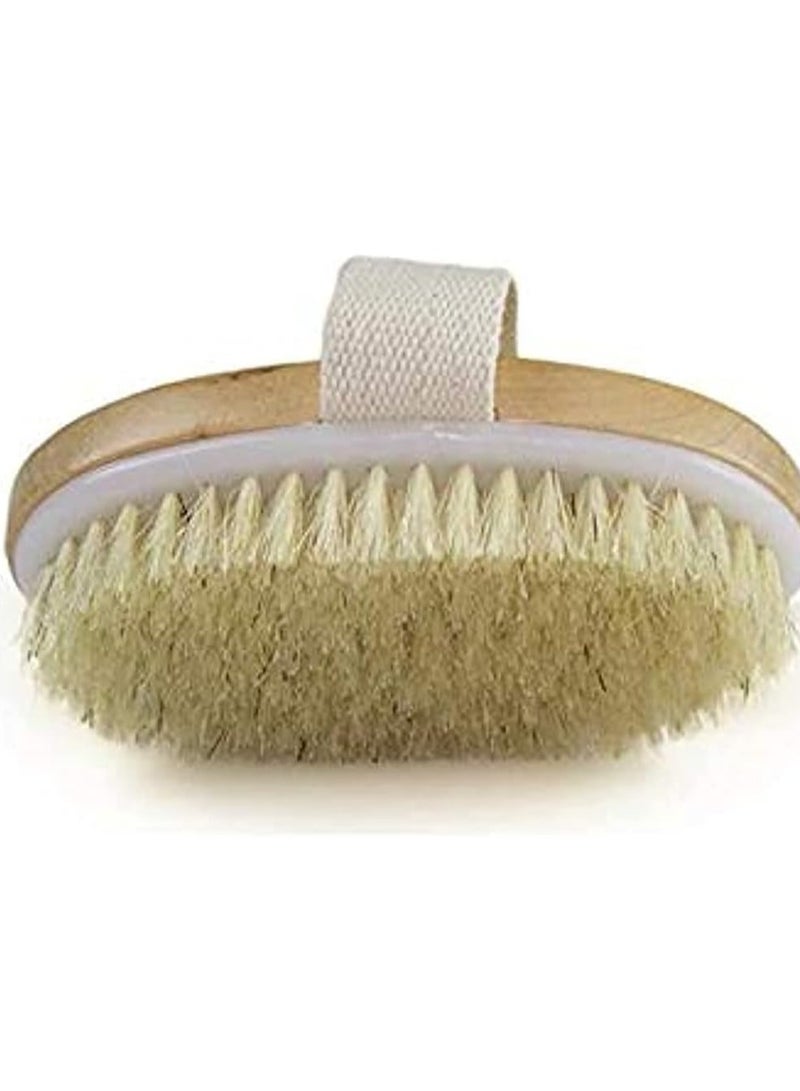 Bath Shower Dry Skin Body Brush Wood Brush Natural Bristle - Image 1