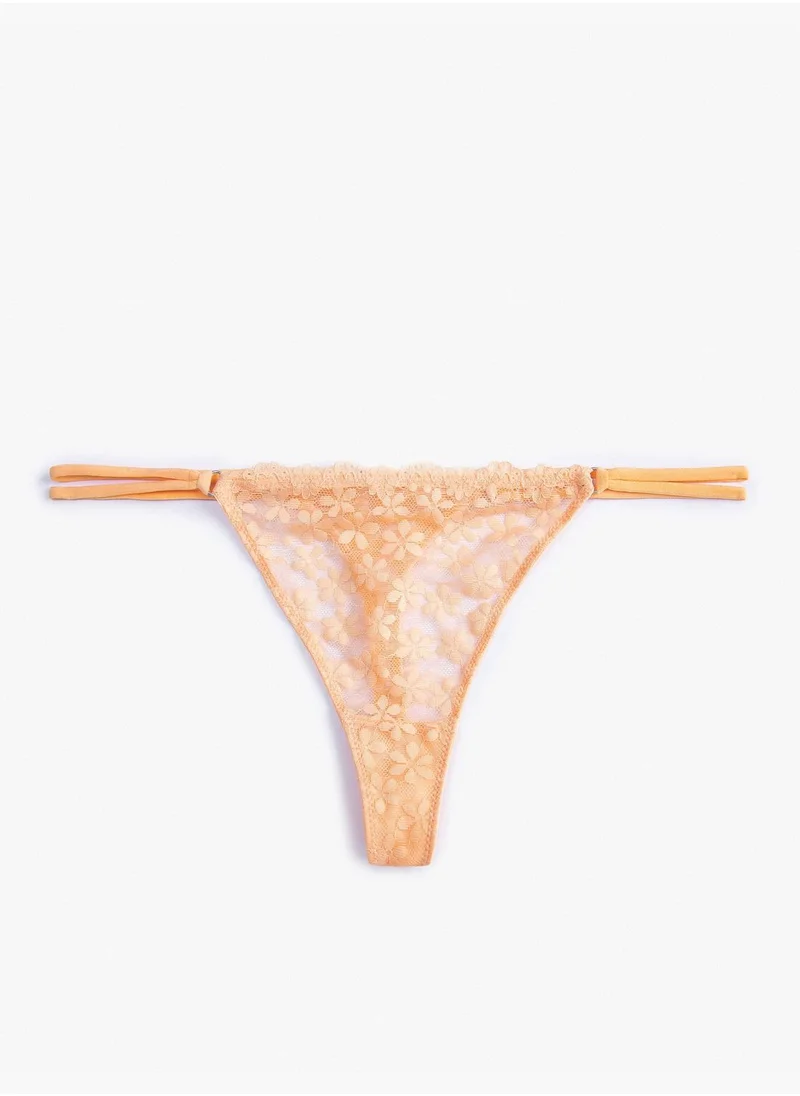 KOTON String Panties Lacy Medium Rise