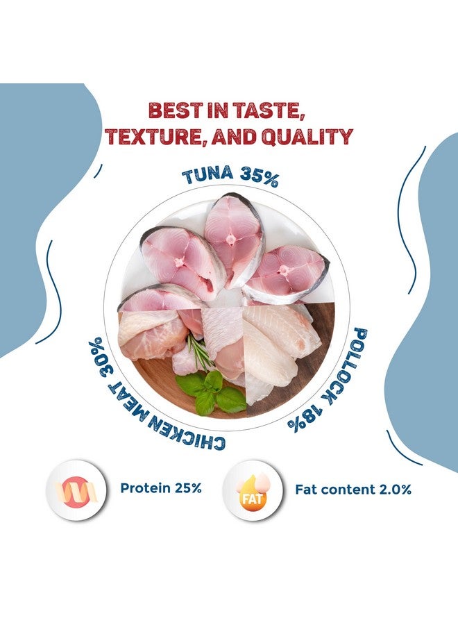 تريكسي مجموعة مكافآت القطط من مكعبات الدجاج بالجبن الفاخر وسندويشات التونة الفاخرة، مكافآت غنية بالعناصر الغذائية للقطط، مناسبة لجميع السلالات - (عبوة من قطعتين) - Image 4