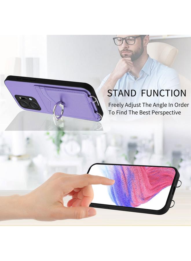 اس-توب جراب لهاتف Honor X7a / Play7T R20 مزود بحلقة وحامل للبطاقات - Image 4