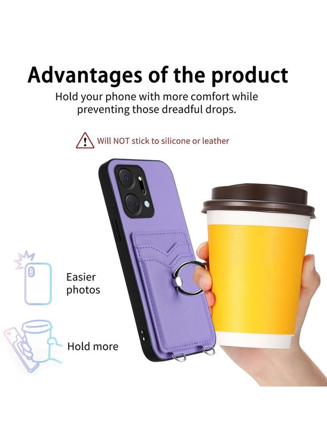 اس-توب جراب لهاتف Honor X7a / Play7T R20 مزود بحلقة وحامل للبطاقات - Image 3