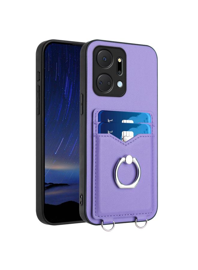 اس-توب جراب لهاتف Honor X7a / Play7T R20 مزود بحلقة وحامل للبطاقات - Image 1