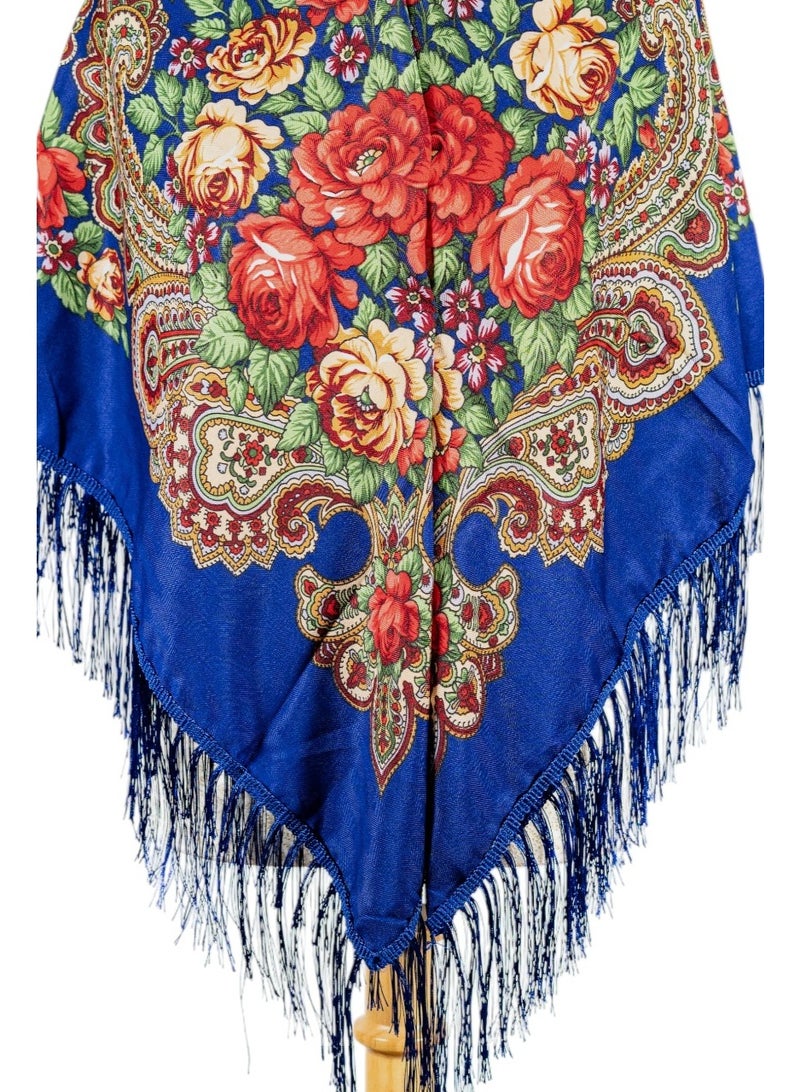 D'Daniela Alesya Women's Eastern European Cotton Tassel Shawl - Image 3