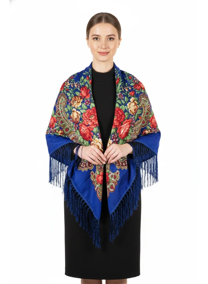 D'Daniela Alesya Women's Eastern European Cotton Tassel Shawl