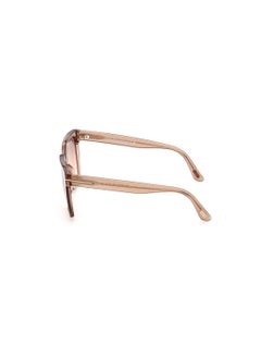 TOM FORD Women's Square Shape Acetate Sunglasses FT095245G55 Lens Size: 55 Millimeter - Shiny Light Brown  - Image 4