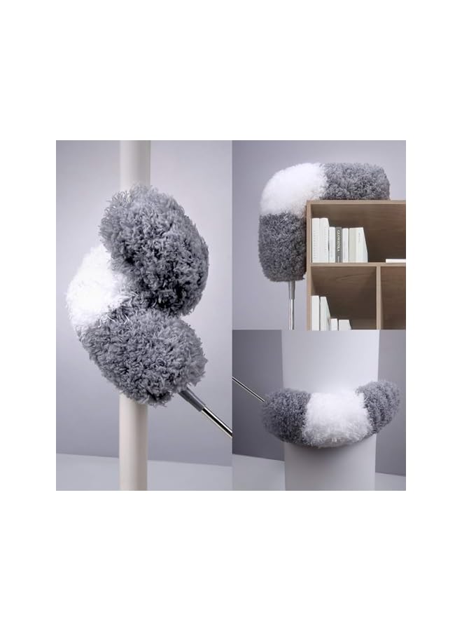 erorex Microfiber Duster with Extra Extension Pole(30-96 inches) Bendable & Extendable Cobweb Duster Microfiber Telescoping Duster for Cleaning High Ceiling,Ceiling Fan, Blinds(Extra Refills) - Image 4