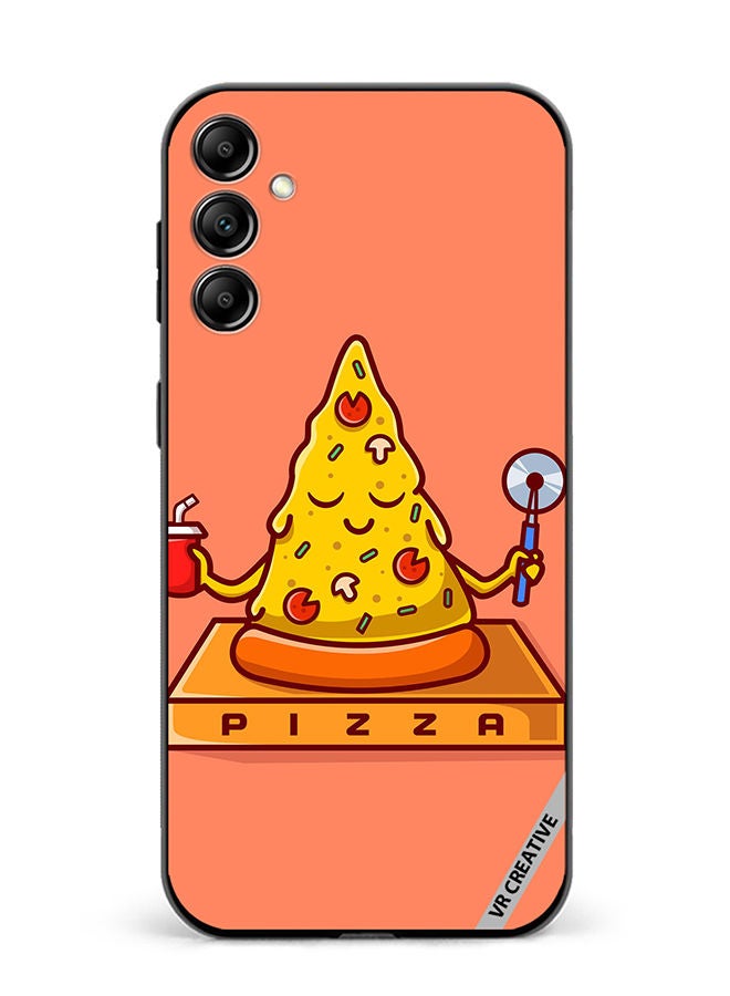 VR CREATIVE Protective Case Cover For Samsung Galaxy M14 Cute Pizza Yoga Design Multicolour - Image 1