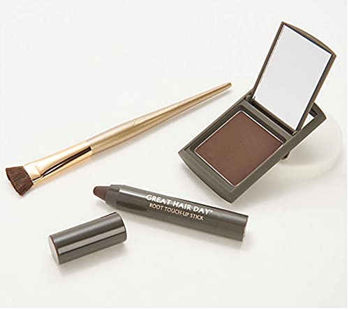 Joan Rivers Beauty Joan Rivers Great Hair Day Root Touch Up Powder and Hair Color Stick  Root Cover Up Hair Powder and Root Touch Up Stick for Thicker Fuller Looking Hair Blonde