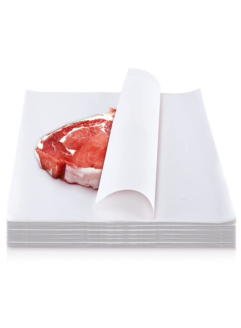 KASTWAVE White Butcher Paper 100 Pieces 12 x 12 Inches Disposable Butcher Paper Sheets Square Meat Sheet Precut Butcher Paper No Wax Butcher Paper for Wrapping Meat Heat PressArt Project - Image 1
