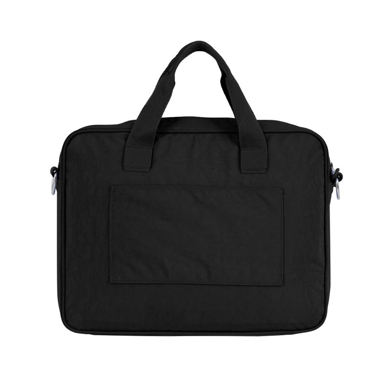 CAPRICE COLLECTION Unisex Laptop Bag – Black, Water-Resistant Nylon, Padded Compartment, Fits 15.6″ Laptops, 12.4L Capacity - Image 2