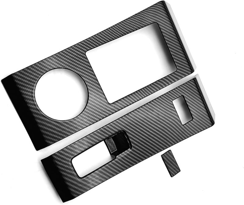 QASULER Carbon Fiber Gear Shift Panel Trim for Mitsubishi Outlander - Image 3