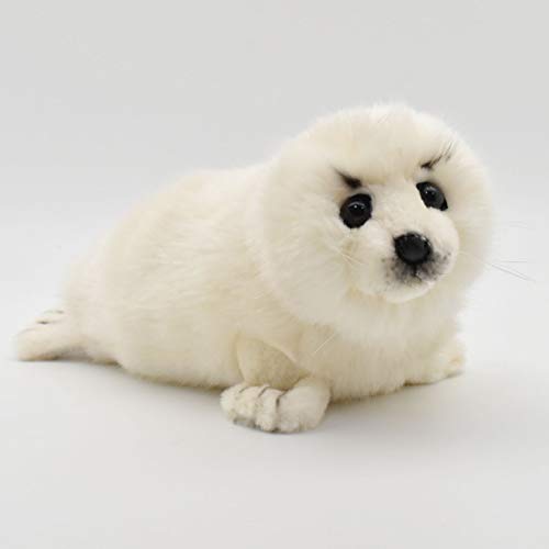 Hansa White Seal Animal Plush Toy - 12" - Image 1