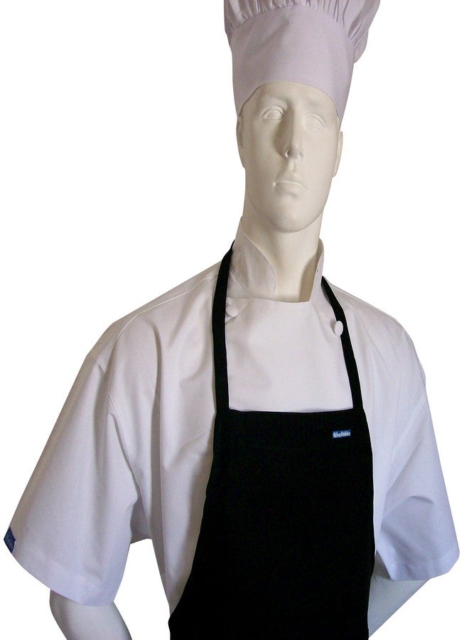شيف سكين طقم طاهٍ أسود فاحم للبالغين من CHEFSKIN، مقاس XXXXL، قابل للتعديل، مصنوع من قماش خفيف للغاية. - Image 2