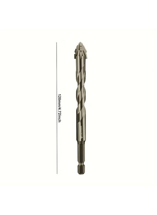 Four Blade Sawtooth Eccentric Drill 6mm All Ceramic Tile Cast Iron Concrete Hexagonal Drill Bit Dry Drilling Tool - Image 3