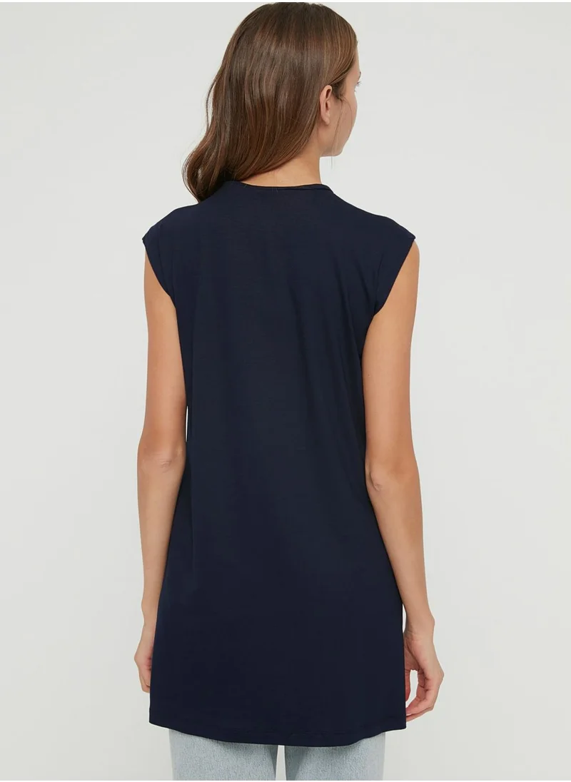 trendyol Round Neck Knitted Tunic